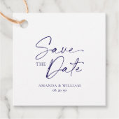 Elegant wit Save the Date Label (Voorkant)