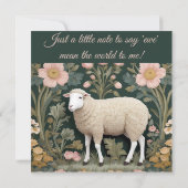 Elegant wit schaap William Morris geïnspireerd (Achterkant)