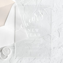 Elegant Wit Schrifttype Oud en Nieuw Feest 