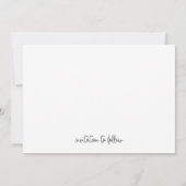 Elegant wit script eenvoudige foto moderne bruilof save the date (Achterkant)