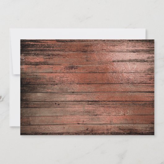 Elegant wit script foto rustiek hout save the date (Achterkant)