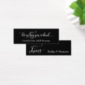Elegant wit script op zwart, Drink Tickets Mini Visitekaartjes (Bureau)