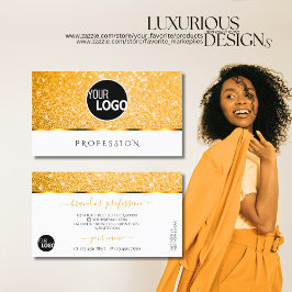 Elegant Wit Sinaasappel Glitter Spark Stars toevoe Visitekaartje