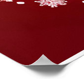 Elegant wit sneeuwvlok ontwerp poster (Hoek)