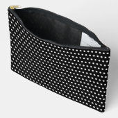 Elegant wit Stippen patroon op zwart Etui (Open)