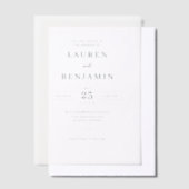Elegant Wit Typografisch Vellum Uitnodigingen (Offset)