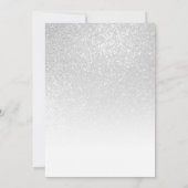 Elegant wit vonken glitter foto Vrijgezellenfeest Kaart (Achterkant)