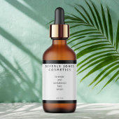 Elegant Wit W Black Border Cosmetics Label