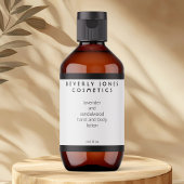 Elegant Wit W Black Border Cosmetics Label