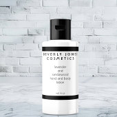 Elegant Wit W Black Border Cosmetics Label