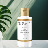 Elegant wit w gouden rand cosmetica label