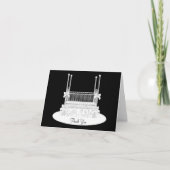 Elegant wit Wieg Baby shower Dank u kaarten (Voorkant)