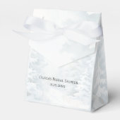 Elegant wit winterden Vrijgezellenfeest Bedankdoosjes (Voorkant Zijde)