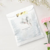 Elegant wit winterden Vrijgezellenfeest Bedankzakje (Gezegeld)