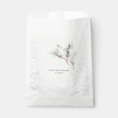 Elegant wit winterden Vrijgezellenfeest Bedankzakje (Voorkant)