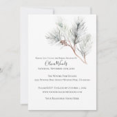 Elegant wit winterden Vrijgezellenfeest Kaart (Voorkant)