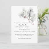 Elegant wit winterden Vrijgezellenfeest Kaart (Staand voorkant)