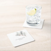 Elegant wit winterden Vrijgezellenfeest Kartonnen Onderzetters (Insitu)