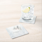 Elegant wit winterden Vrijgezellenfeest Kartonnen Onderzetters (Insitu)