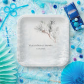 Elegant wit winterden Vrijgezellenfeest Papieren Bordje (Feest)