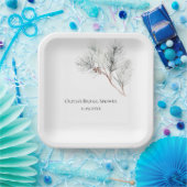 Elegant wit winterden Vrijgezellenfeest Papieren Bordje (Feest)
