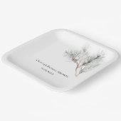 Elegant wit winterden Vrijgezellenfeest Papieren Bordje (Gebogen)