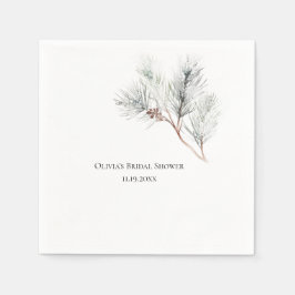 Elegant wit winterden Vrijgezellenfeest Servet