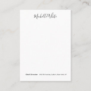 Elegant Wit Wit Professionele Modern Visitekaartje