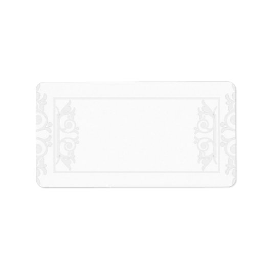 Elegant Wit/Zilver Bruiloft Mailing Adres Etiket (Voorkant)