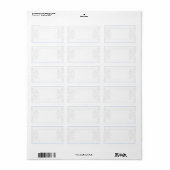 Elegant Wit/Zilver Bruiloft Mailing Adres Etiket (Full Sheet)