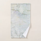 Elegant wit zilver glitter iriserend marmer bad handdoek (Handdoek)