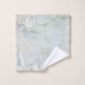 Elegant wit zilver glitter iriserend marmer bad handdoek (Wasdoekje)