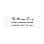 Elegant wit zwart adres etiket (Voorkant)