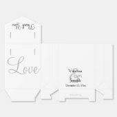 Elegant wit zwart bruiloft dank u bedankdoosjes (Ongevouwen)