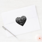 Elegant Wit & Zwart Damask Dank u Sticker (Envelop)