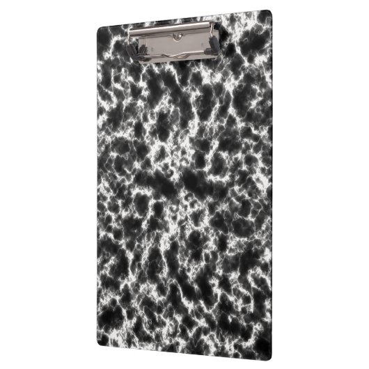 Elegant wit zwart marmer klembord (Links)