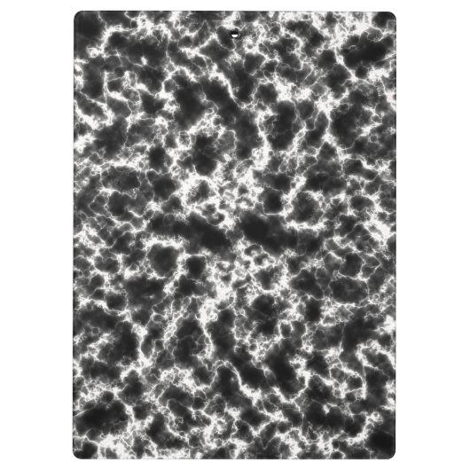 Elegant wit zwart marmer klembord (Achterkant)