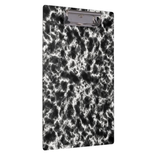 Elegant wit zwart marmer klembord (Rechts)