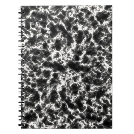 Elegant wit zwart marmer notitieboek (Voorkant)