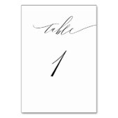 Elegant Wit Zwart Modern Script No 1 Bruiloft Kaart (Voorkant)