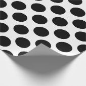 Elegant Wit & Zwarte Stip Geschenk Cadeaupapier (Hoek)