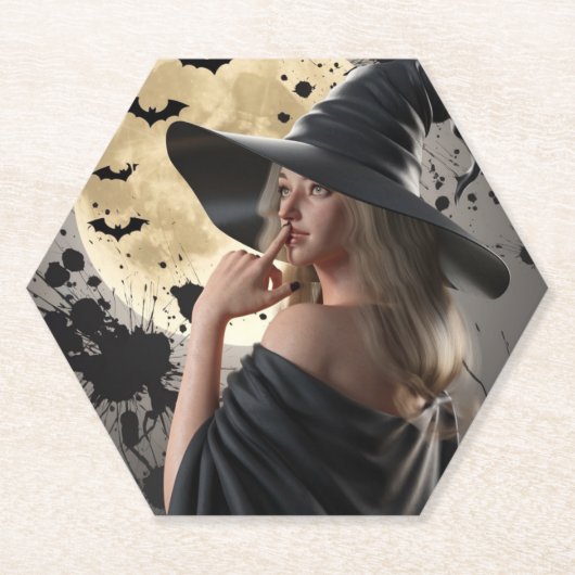 Elegant Witch Drink Onderzetter (Voorkant)