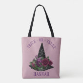 Elegant Witch Pet Halloween herbruikbaar Tote Bag (Achterkant)