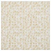 Elegant witgoud bladeren groen botanisch stof (Swatch)