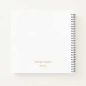 Elegant witgoud Bourgogne "Laat een groet achter" Notitieboek (Achterkant)