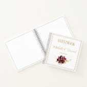 Elegant witgoud Bourgogne "Laat een groet achter" Notitieboek (Binnen)