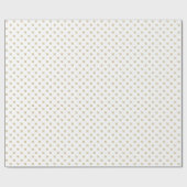 Elegant witgoud custom monogram initiaal letter cadeaupapier (Vlak)