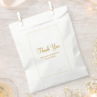 Elegant Witgoud Gepersonaliseerd Dank Je Wel