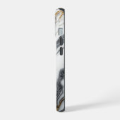 Elegant Witgoud Marmer iPhone 15 Case (Linkerkant)