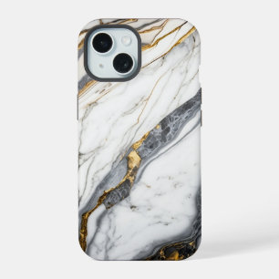 Elegant Witgoud Marmer iPhone 15 Case
